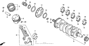 CBR900RR Crankshaft + piston + rings