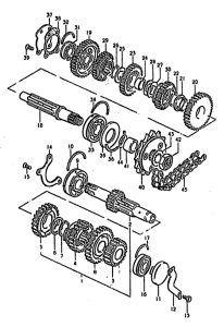 GSX750 Трансмиссия