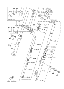 TTR110E Передняя вилка