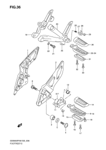GSX650F Подножки