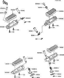ZX600 Подножки