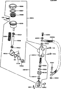 ZX550 Задний торм цилиндр