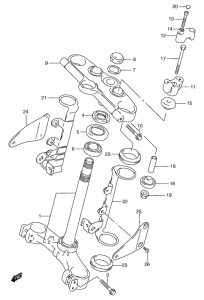 GSF1200S (ABS) Траверса нижняя