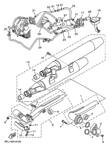 XVS1100 Выхлопная система