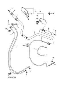 XVS250 ステアリングハンドル & ケーブル