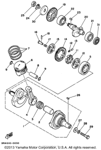 XT225HC Коленчатый вал и Поршень