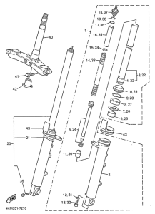 XJ900S Передняя вилка