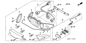 CBF600 (Naked) Задний фонарь