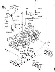 ZX900 Головка цилиндров