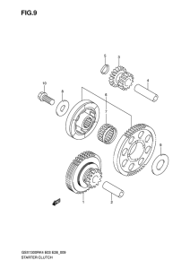 GSX1300R Муфта стартера