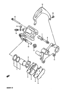 RM250 Задний суппортs