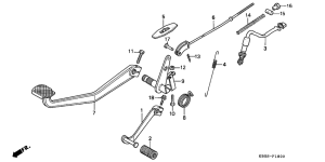 CB250 Brake pedal assy
