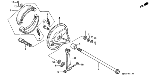 CB250 Задний тормоз