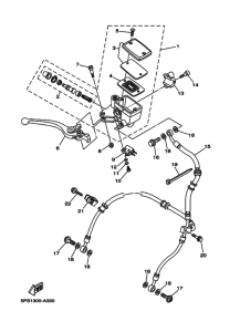 TDM900 Передний тормозной цилиндр