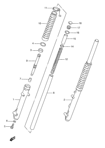 TS185 Передняя вилка