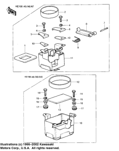 KE100 Ящик аккумуляторной батареи