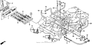 RVF750 Throttle body components