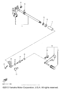 XJ600SEC Вал переключения
