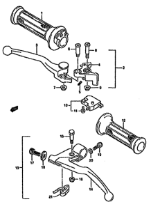 GSX750 Рулевой рычаг