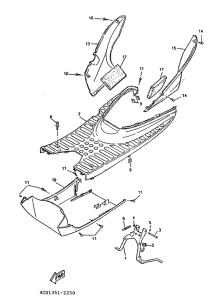 YE80 Stand. footrest