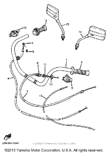 XV920MK Handlebar-cable