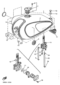 SR500 Топливный бак