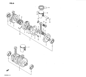 GS500 Вал коленчатый