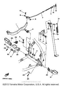 YZ80B Stand - footrest
