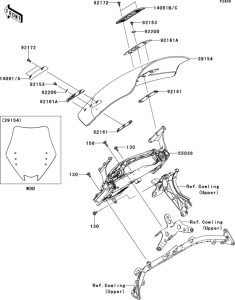 ZG1400 Стекло ветровое