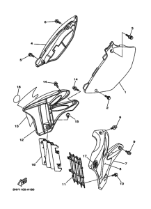 YZ250 Боковые обтекатели