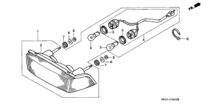 NTV650 Taillight unit ass`y