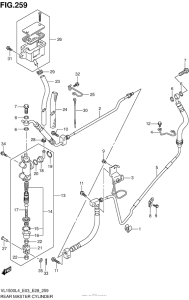 VL1500B Задний торм цилиндр