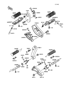 VN1500 Подножки