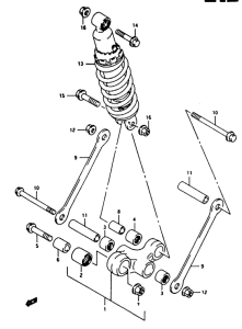RG125 Втулки заднего рычага