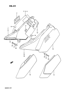 DR200 Обтекатель задний