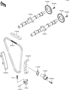 ZR550 Распред вал