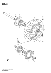 GSX1250 (ABS) Rear wheel complete assy