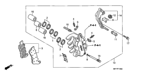 XL700V (ABS) L. front brake caliper
