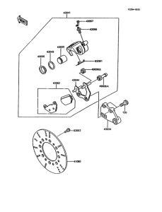 KMX125 Задний тормоз