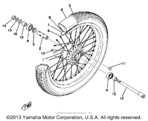 TZ250G Переднее колесо