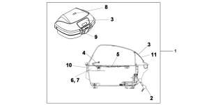 XL125V Top box 45l pearl concours black