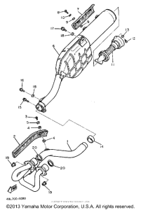 XT600WC (CA ED.) Выхлопная система