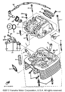 XT550K Головка цилиндров