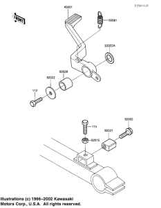 ZX900 Педаль тормоза
