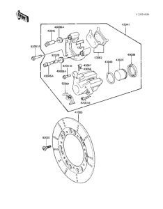 KZ550 Передний суппорт