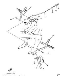 YSR50 Stand. footrest