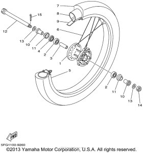 TTR225P Переднее колесо