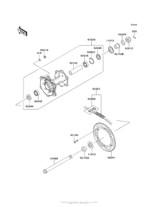  Задняя ступица колеса
