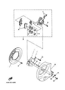 WR250Z Передний суппорт