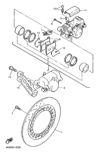 XJ900S Задний суппорт